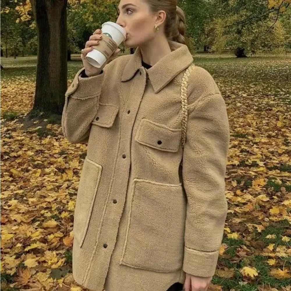 NEW Zara Teddy Shacket